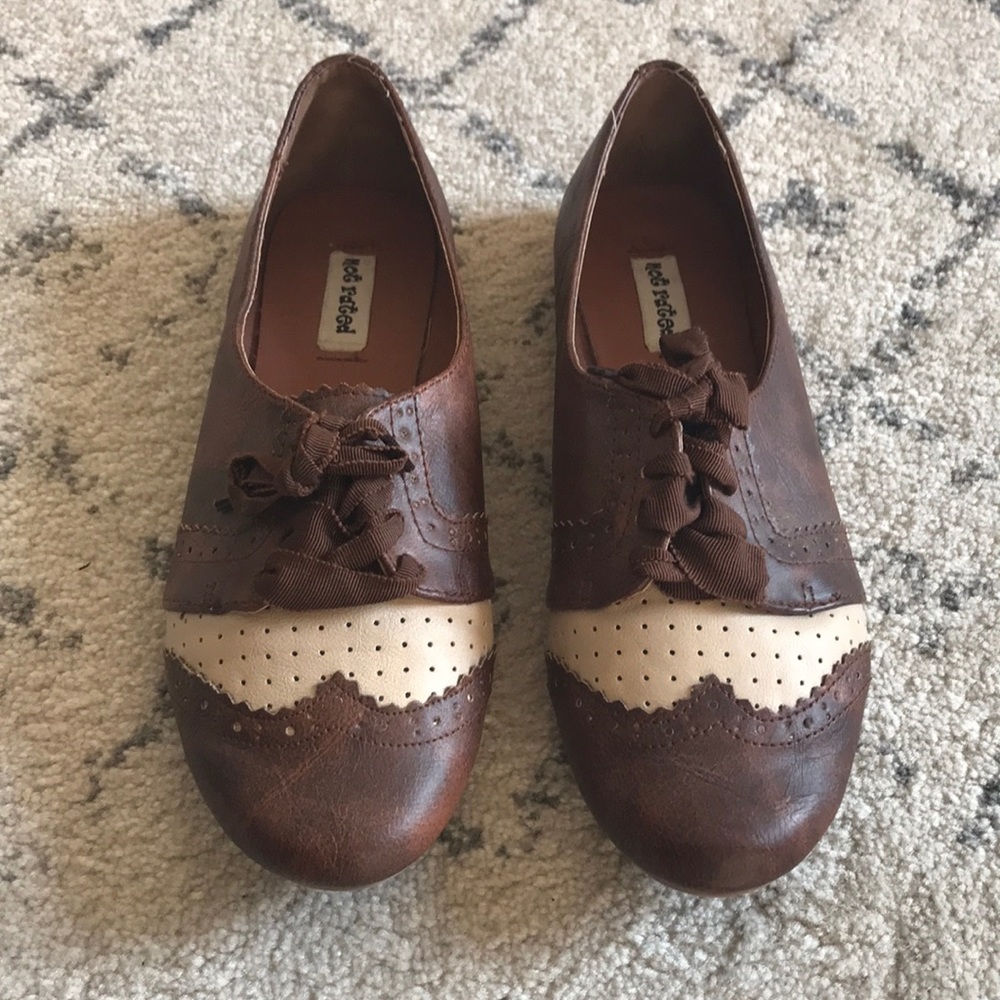 Brown and cream flats